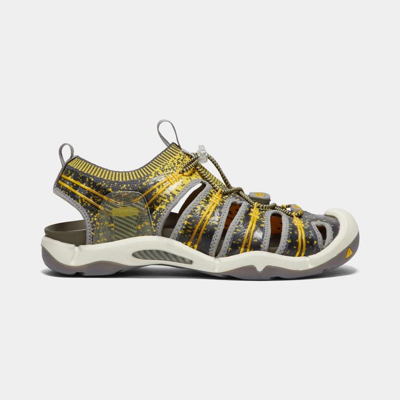 Sandalias Keen Hombre Colombia - Keen Evofit One Gris/Amarillo (DQTCZ6028)